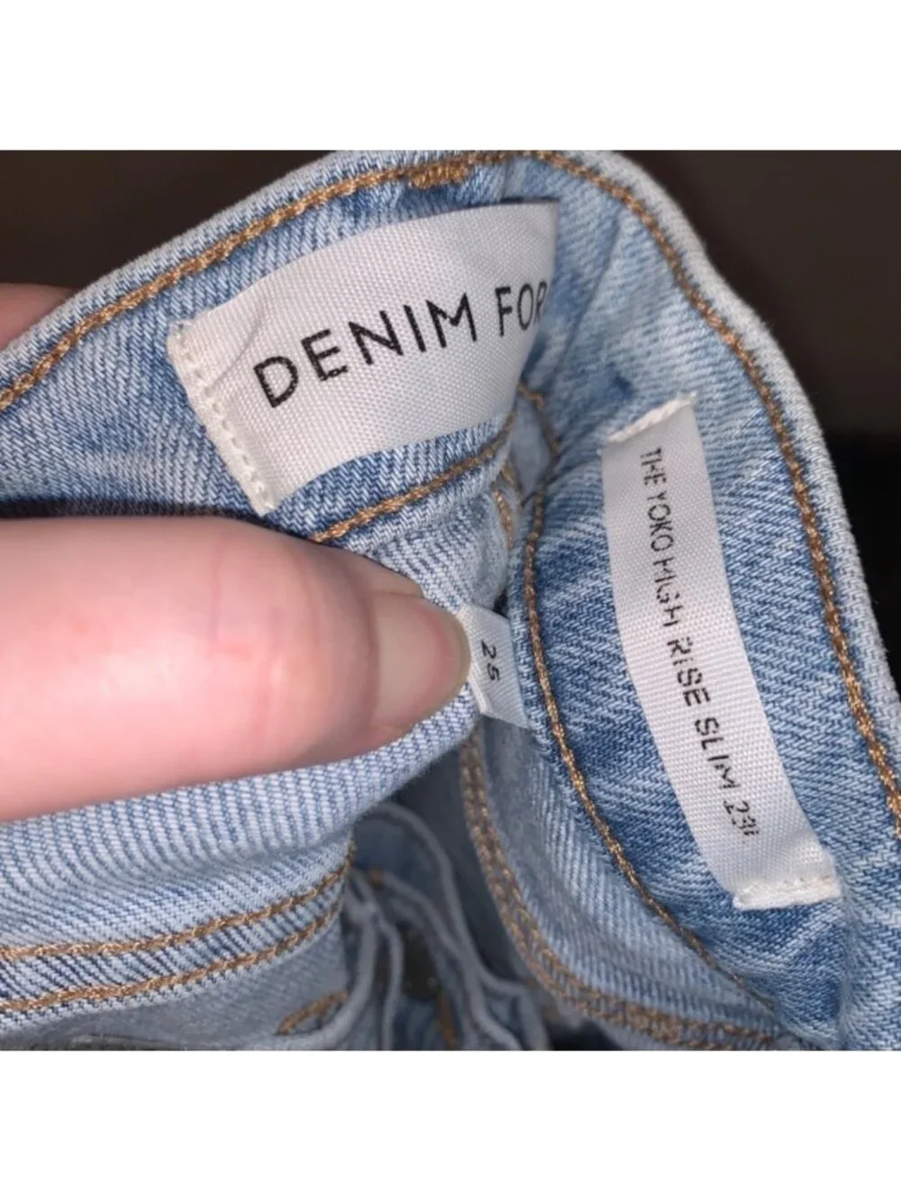 Denim Forum The Yoko High Rise Slim High-waisted slim jeans 25